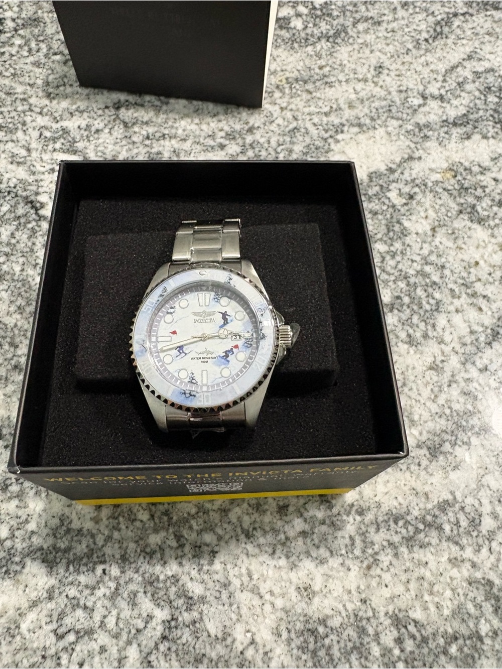 Invicta Men's Silver Stainless Steel Watch with White Dial
